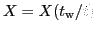 $X = X(t_{\rm w}/t)$